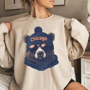 Vintage Chicago Bears Football Unisex Sweatshirt, Retro Chicago NFL Shirt Tee